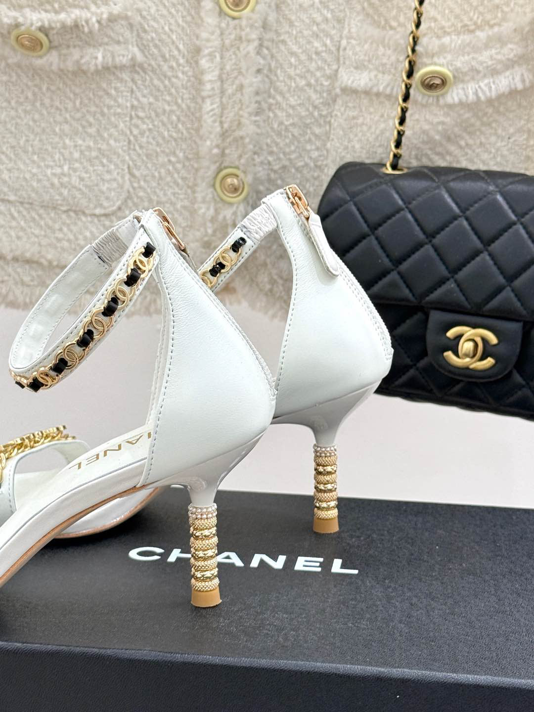 C 25 New Arrivals Metal Chain High Heels