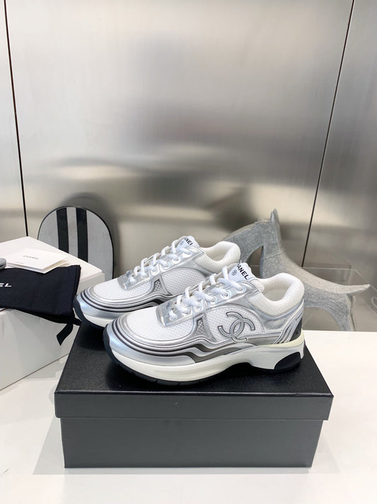 C Silver Explosion Sneakers