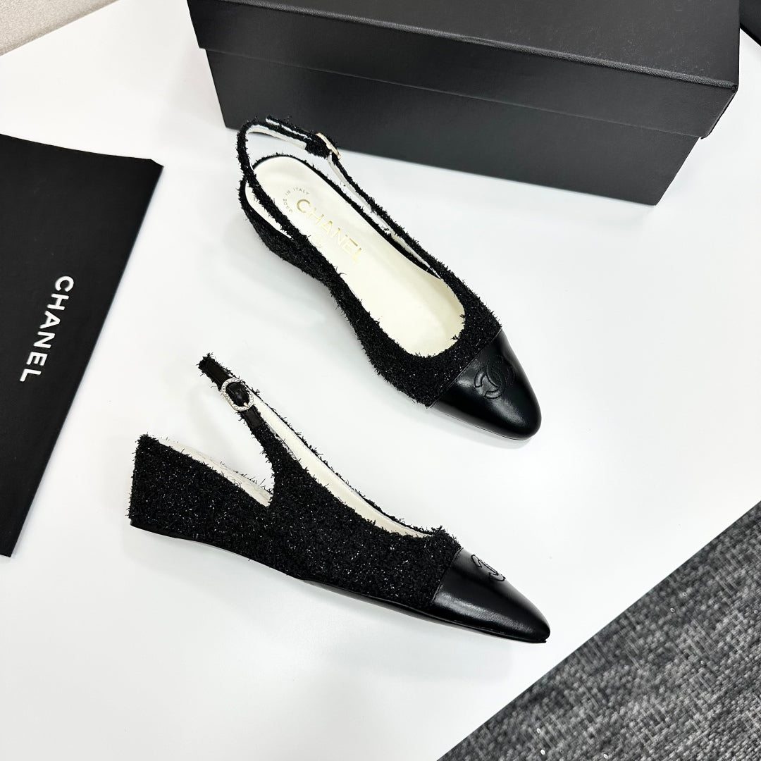 C sloping heels