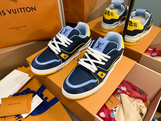 L 25 trainer Blue Yellow sneakers