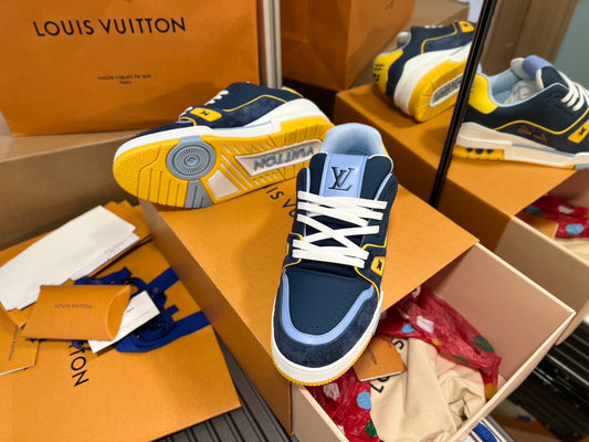 L 25 trainer Blue Yellow sneakers