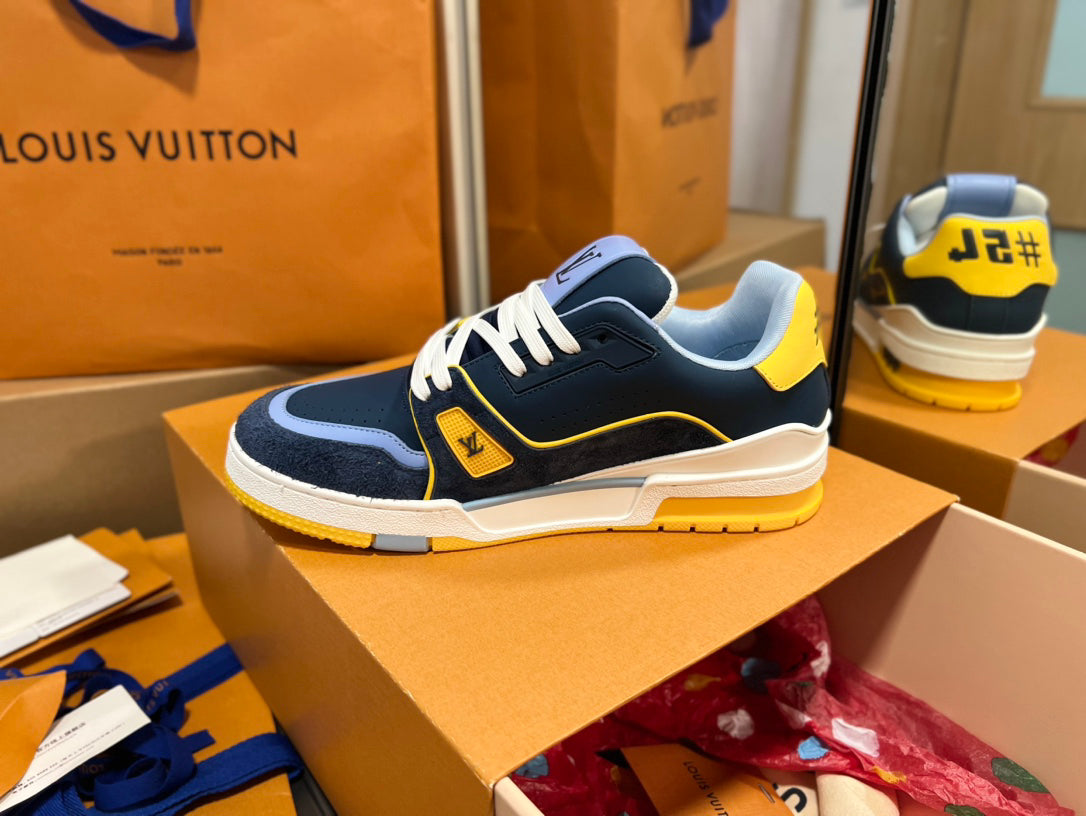 L 25 trainer Blue Yellow sneakers