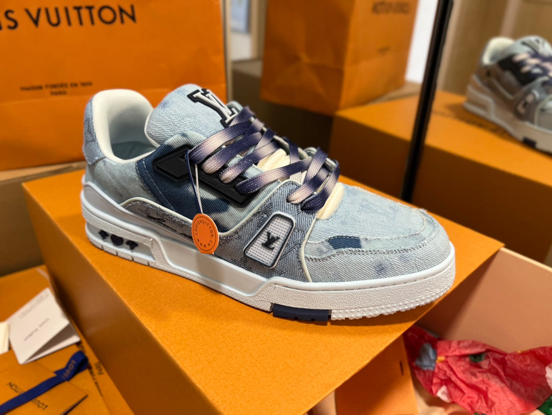 L 25 trainer denim gradient sneakers