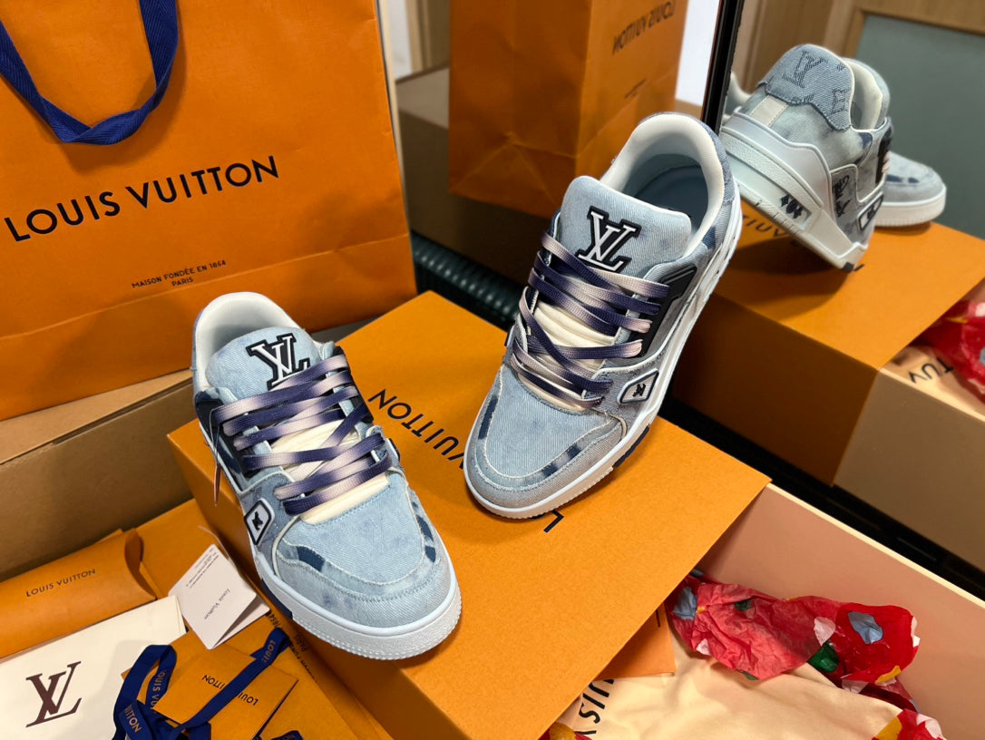 L 25 trainer denim gradient sneakers