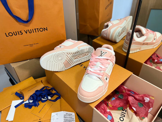 L trainer White Pink sneakers