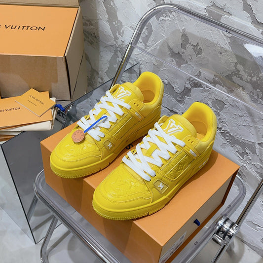 L trainer yellow sneakers