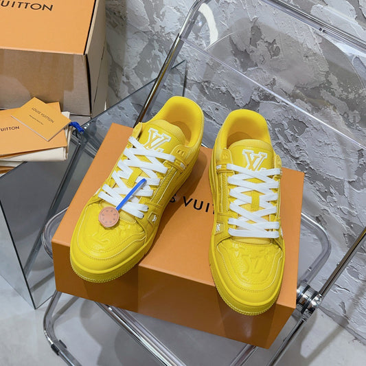 L trainer yellow sneakers