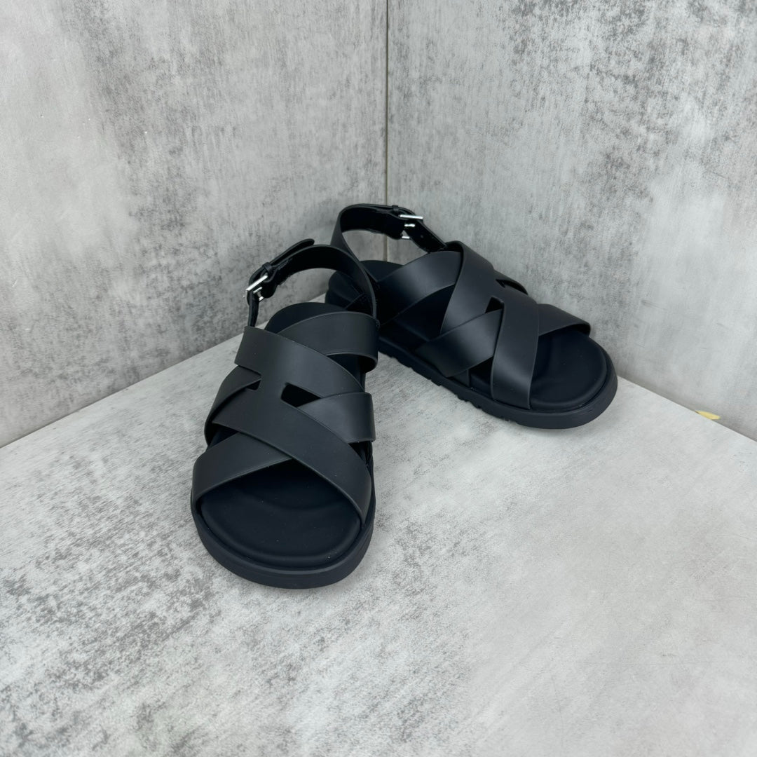 H 25 Leather Crossed Flip Flops