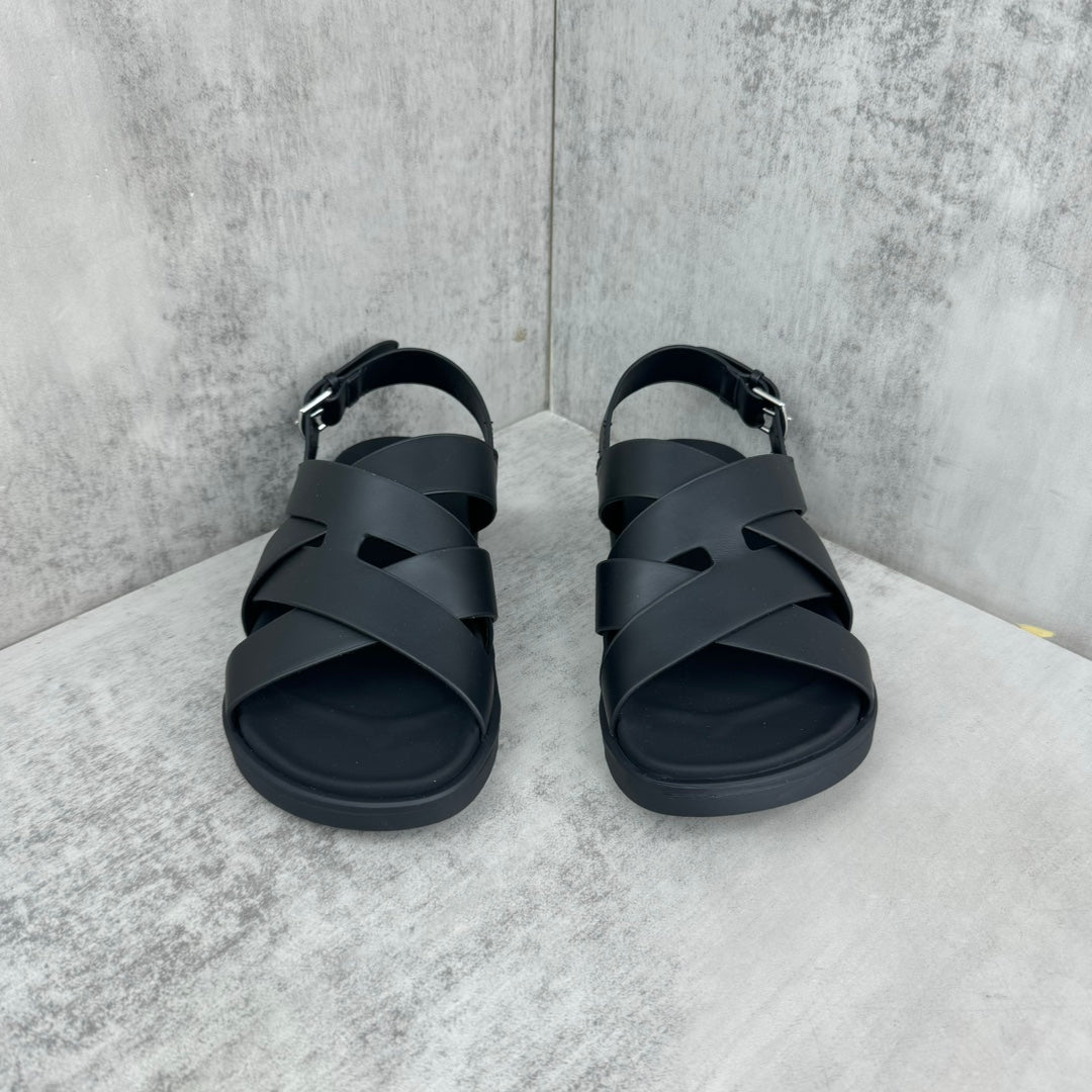 H 25 Leather Crossed Flip Flops